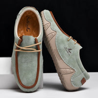 New 2024 Fashion Handmade Leather Casual Men Shoes Design Sneakers Man Loafers Breathable Low Top Flat Shoes Driving Plus Size