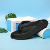 Ladies Lightweight Solid Color Sandals - Casual Indoor/Outdoor Couples Flip Flops, Comfortable Slip-On Beach Footwear