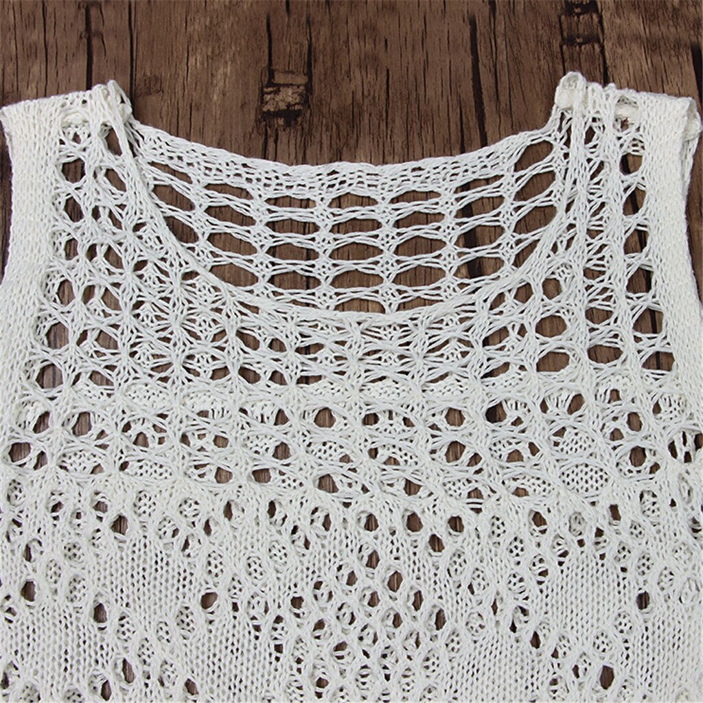 2023 Women Crochet Cover Up Bikini Swimwear Knit Hollow Out Beach Dress Swimsuit