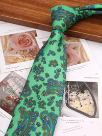 New Printing Men's Soft Thin Tie Creative Graffiti Floral Print Necktie Daily Wear Cravat Wedding Business Party Gift