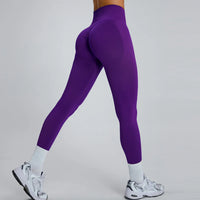 Women's Seamless Yoga Leggings Sexy High Waisted Tummy Control Scrunch Butt Lifting Running Workout Pants Outdoor Sports Fitness