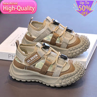 Spring New Mesh Breathable Childrens Sports Shoes Versatile Simple Campus Running Shoes Fashionable Foot Protection Casual Shoes