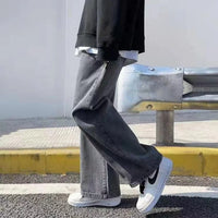 Men's Jeans American Loose Wide-leg Loose Straight Casual Trousers Street Hip-hop Baggy Jeans Black Grey Blue Streetwear Men