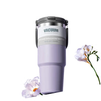 Portable Stainless Steel Thermal Cup , Large Capacity, Handheld with Dual Drinking Straw, Insulates Hot & Cold,Ideal for