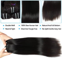 15A Double Drawn Human Hair Bundles Vietnamese Raw Hair Bundles 100% Human Hair Straight Bundles Unprocessed Hair Extensions