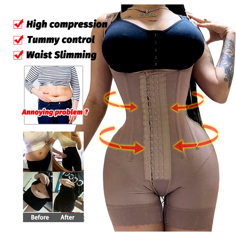 Fajas Colombian Girdles Post Lipo Surgical Reducing Shapers Postpartum Stage 2 BBL Shapewear Tummy Control Body Sculpting Sheath