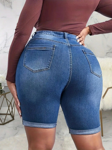 Women's Jeans 2023 Summer Women's New Lean and Versatile High-elasticity Broken Hole Denim Shorts for Women