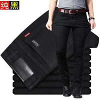 Jeans Men Autumn and Winter New Elastic Business Men's Pants Youth Men Straight Man Men's Adult Seasons A Comfortable Gentleman