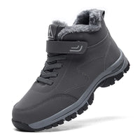 New Winter Boots for Men Waterproof PU Leather Warm Snow Ankle Boots Outdoor Warm plush Non-slip Work High-top Casual Shoes