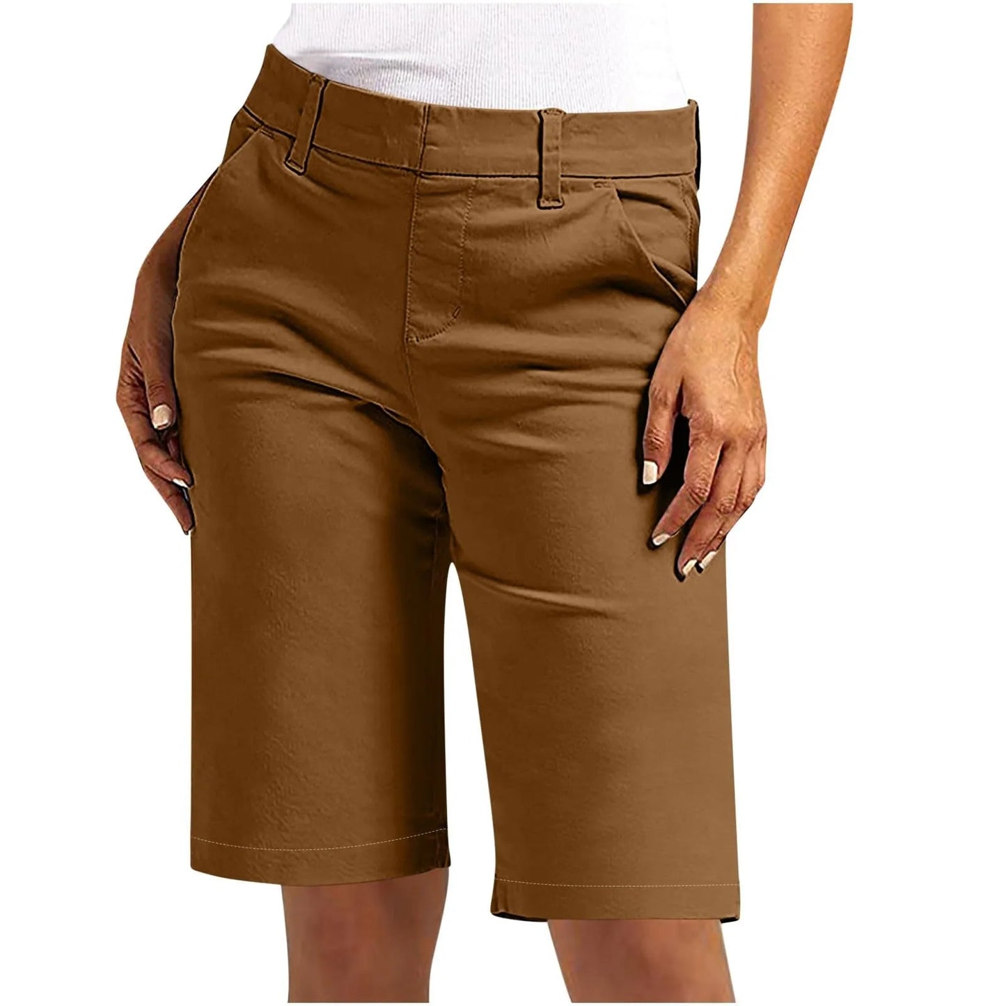 Shorts For Women Trendy 2025 Casual Summer High Waisted Chino Shorts Straight Leg shorts Jogging Hiking Vacation Cargo shorts