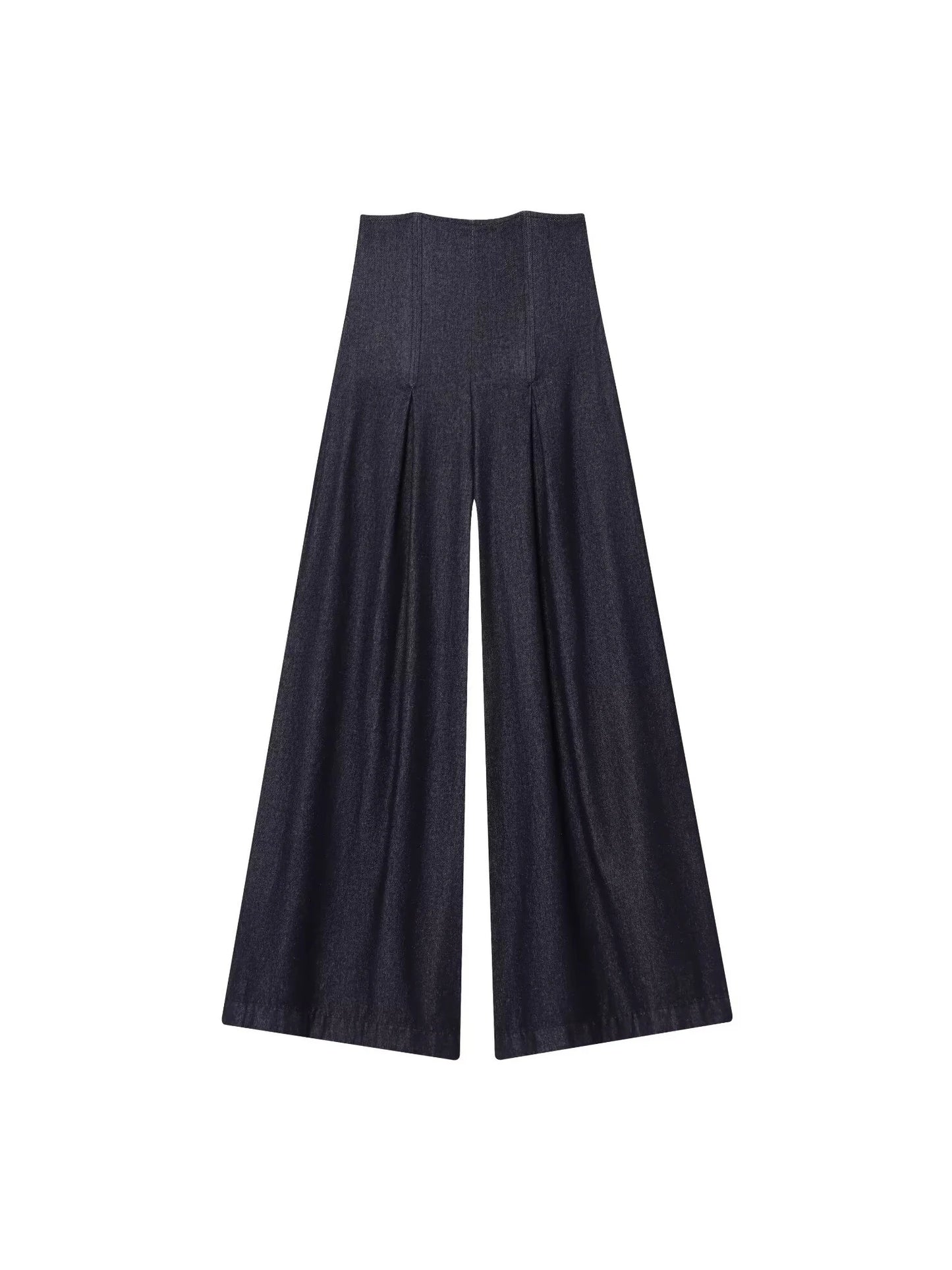 European and American 2025 autumn new arrivals, ultra-high-waisted, slimming, wide-leg jeans, niche and versatile