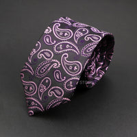 New Design Wedding Men Tie Grey Brown Green Paisley Flower Neckties Men Business Dropshipping Groom Collar Accessories Gift