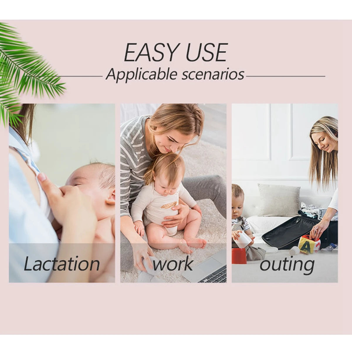 4Pc Rayon Made from Bamboo Nursing Breast Pads Washable & Reusable Breastfeeding Nursing Pads