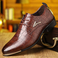 Soft Leather Shoes Men's Office Pointed Toe Men Business Formal Shoes Fashion Wedding Dress Shoes for Man Patchwork Party Shoe