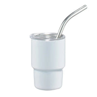 Stainless Steel Car Cup Double Wall Insulated Travel Mug Mini Tumblers with Straw & Lid Portable Coffee Cup Drinkware