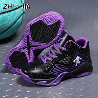 Youth Basketball Shoes Outdoor Non slip Durable Sports Shoes Boys Spring and Autumn Fashion Trend Leather Sneaker