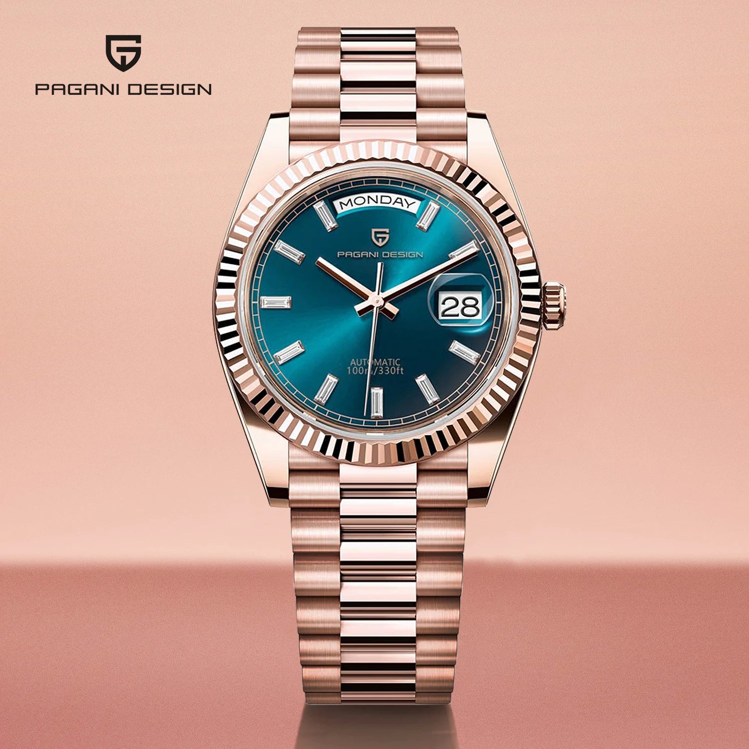 2025 New PAGANI DESIGN Luxury Men Mechanical Watches Rose Gold Automatic Watch For Men AR Sapphire Mirror Sports Clock Man Gifts