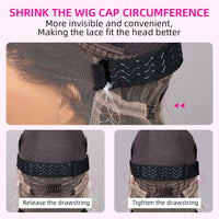 Invisi Strap 360 Glueless Full Lace Front Wigs Human Hair HD Straight 13x4 Lace Frontal Wig Pre Plucked Drawstring Wig for Women