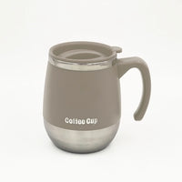 1pc 500ml Insulated Stainless Steel Coffee Mug with Lid, Double-Wall Vacuum Thermal Cup for Hot and Cold Drinks, Ideal for Home