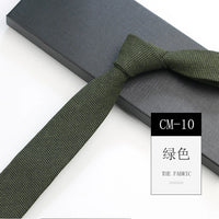 Classic 6cm Solid Navy Brown Neckties For Men Narrow Soft Cotton Neck Ties Casual White Tie Club Party Shirt Accessories Cravat