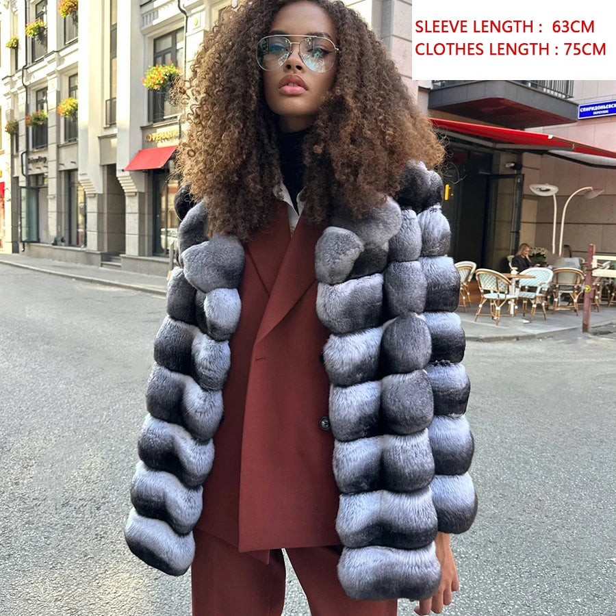 Winter Natural Rex Rabbit Fur Coat Women Short Fur Jackets