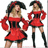 2023 Carnival Halloween Caribbean Pirates Costume Captain Huntress Clubwear Play Suit Cosplay Fancy Party Dress 20