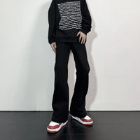 Black Jeans Men Casual Simple All-match Flare Sleeve Handsome Streetwear Daily Fashion Stretchy American Style Pantalon Homme