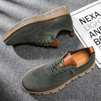 New men's large-sized casual shoes - Fly-Weave mesh breathable sports shoes, lightweight and slip-resistant men's shoes