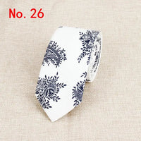 Classic Men's Flower Ties Handmade Cotton Tie For Men 6CM Narrow Floral Neckties Gift Wedding Party Casual Gravatas Paisley Tie