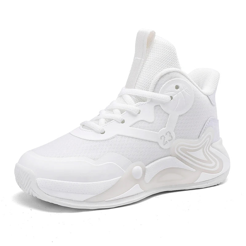 Children Basketball Shoes Breathable Mesh Boys Fashion Sneakers Girls School Sport Shoes Kids Casual Trainers Outdoor Athletic