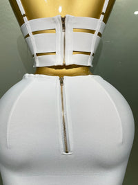 2025 New Arrival High Quality Women Sexy Bandage Tops Fashion Pencil Skirts Set Nightclub Party Celebrate Women's Set