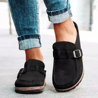 Gacimy Women Cork Footbed Clogs Sandals With Adjustable Buckle Cozy Arch Support Men Mules Retro Suede Clogs Slippers Home Shoes