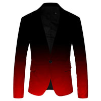 Men's Spring and Autumn New British Fashion Solid Color Suit Jacket, Casual Single-button Lapel Slim Spell Color Suit Jacket