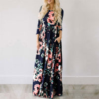 Summer Maxi Dress Women 2022 Pink Floral Print Boho Beach Dress Ladies Evening Party Long Dress Sundress Vestidos de festa 3XL