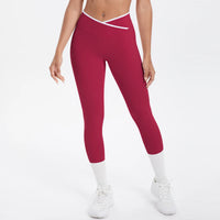 Women Cross High Waisted Sports Suit Breathable Fitness Running Workout Yoga Set Casual Pilates Sportwear Leggings