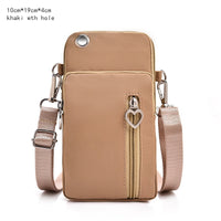 Women&#39;s Mini Shoulder Bag Oxford Waterproof Handbag Wrist Pouch Wallet Sports Cell Mobile Phone Bag Crossbody Bags for Girls