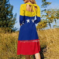 Flag Of Venezuela Evening Party Dresses Midi Sexy Dress Female Sweet One Piece Dress Korean Flag Of Venezuela Venezuela