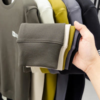 Sweatshirt Men 2025 New Style Spring and Autumn Round Neck with Cotton Embroidery Casual Long Sleeved T-shirt Top T-shirt