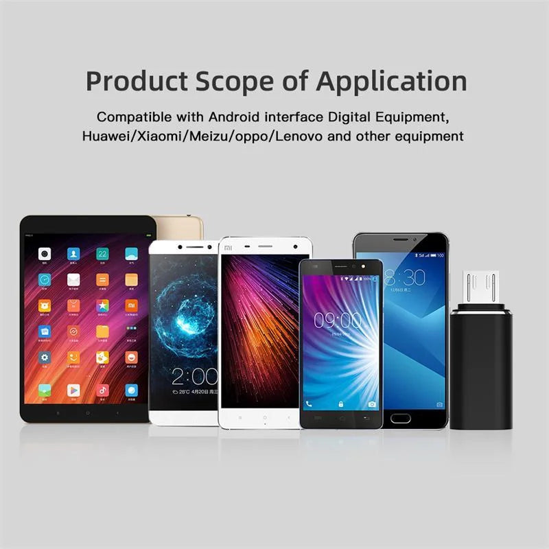 Micro USB Male To Type C Female Adapter USB-C Charger Converter Connector for Xiaomi Huawei Redmi Android Adapter
