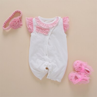 Hot Newborn Baby Dress Summer Baby Bodysuits 0-2 Years Cotton Kids Baby Girl with Long Sleeve Baby Bodysuit Infant Jumpsuit