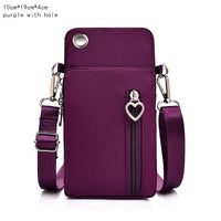 Women&#39;s Mini Shoulder Bag Oxford Waterproof Handbag Wrist Pouch Wallet Sports Cell Mobile Phone Bag Crossbody Bags for Girls