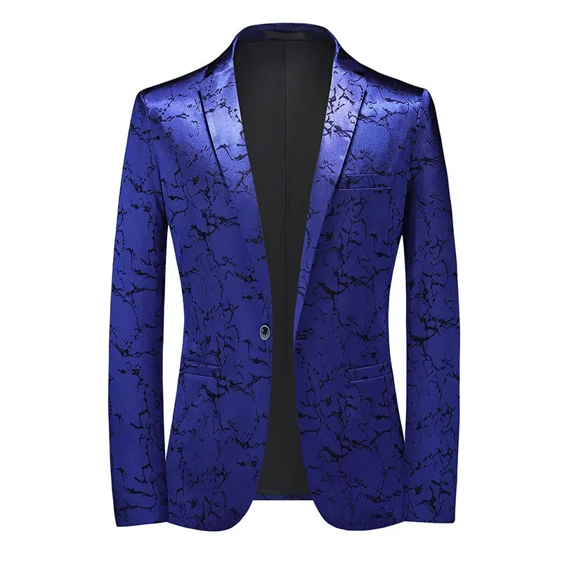 Blue Men's Blazer,Wedding Party Dress Jacket,Khaki Black White Available,Slim Fit Blazer,Asian Size M-6XL