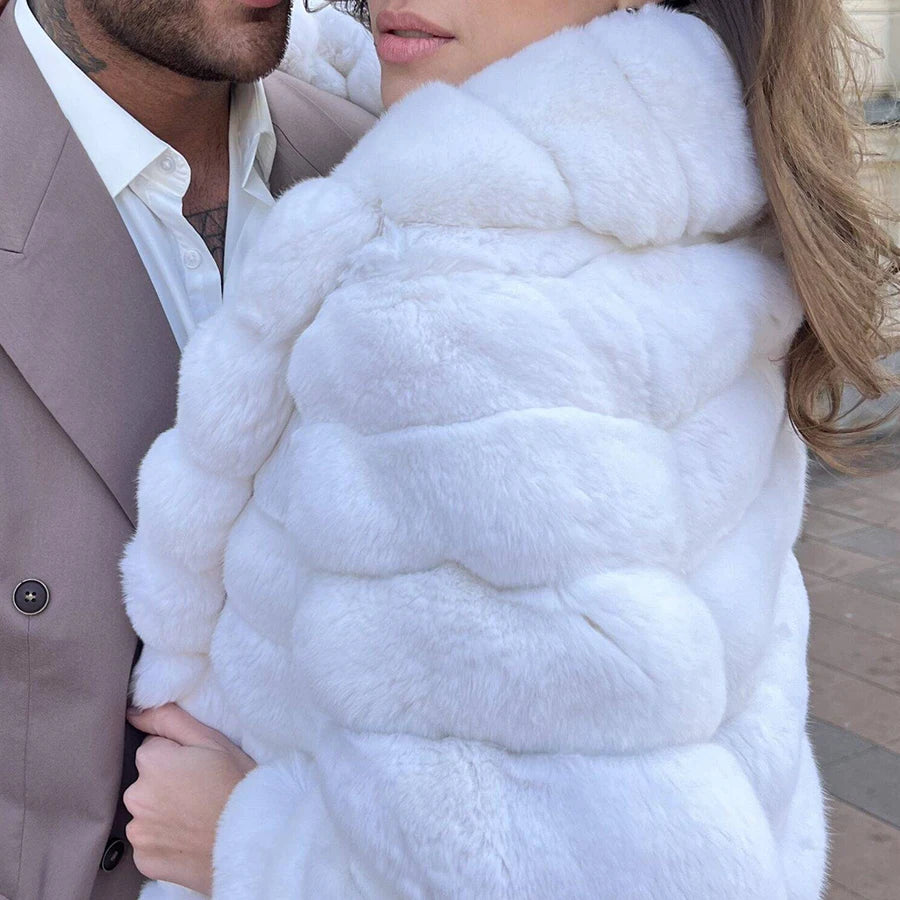 Winter Natural Rex Rabbit Fur Coat Women Short Fur Jackets Chinchilla Fur Best Seller Real Fur Jacket