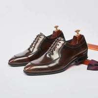 New Man Genuine Leather Dress Shoes Formal Shoes Rubber Sole Business Office Male Wedding Party Shoes Oxford Men Italian Shoe