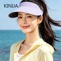 UPF50+ Sun Visor Hat for Women Men Wide Brim UV Protection Visor Lightweight Quick-Dry Sun Hat for Outdoor Sports 1pcs Beach Hat