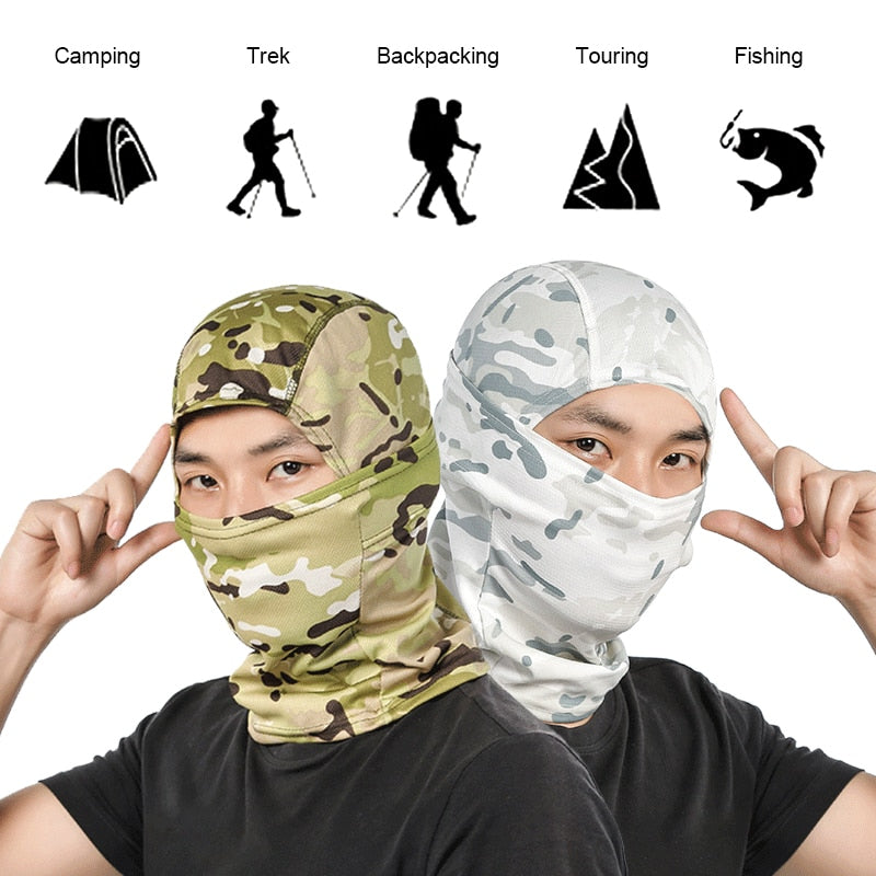 Tactical Camouflage Balaclava Full Face Mask Head Gear Sports Hat Hunting Bicycle Cycling Army Multicam Bandana Neck Gaiter