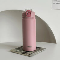 TYESO 600ML/750ML Thermos Water Bottle With Straw Stainless Steel Car Thermal Sports Cup Keeps Cold and Heat Thermal Travel Mug