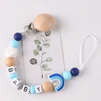 Rainbow Beech Clip Pacifier Chain Baby Silicone Pacifier Chain Baby Teether Pacifier Anti Drop Chain Baby Product