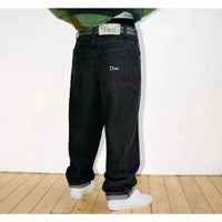 Embroidery men's jeans embroidered European and American letter decoration street style hip-hop gothic fashion pants