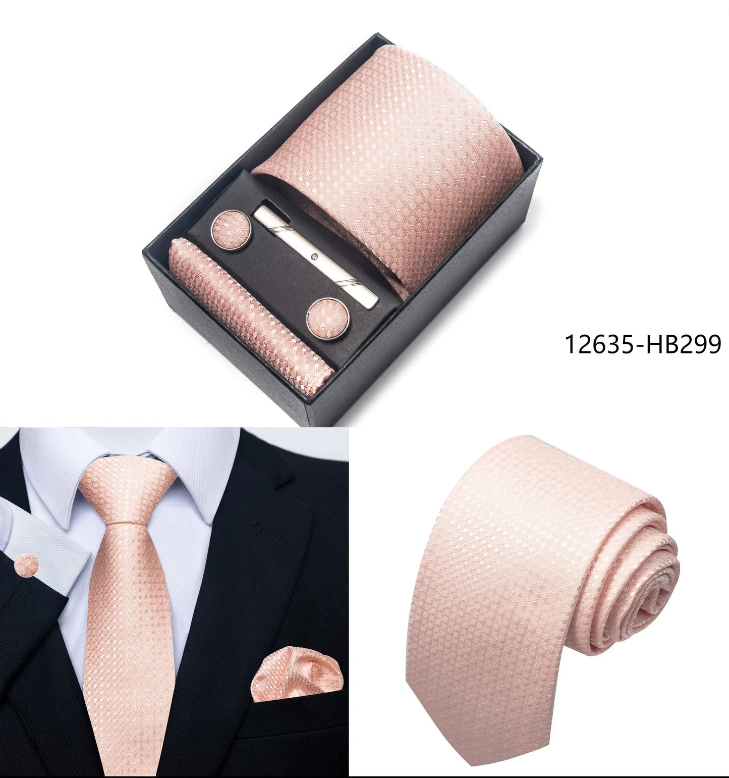 2025 New Design Fashion Brown Paisley Tie Handkerchief Cufflink Set For Men Necktie Clothing Accessories Birthday Present